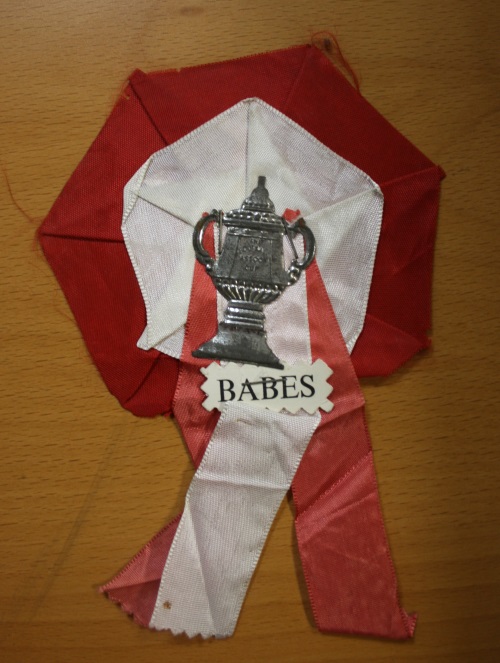Busby Babes Rosette Purchased Wembley 1958