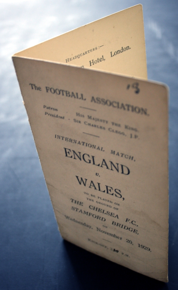 England v Wales November 1929 Player Schedule