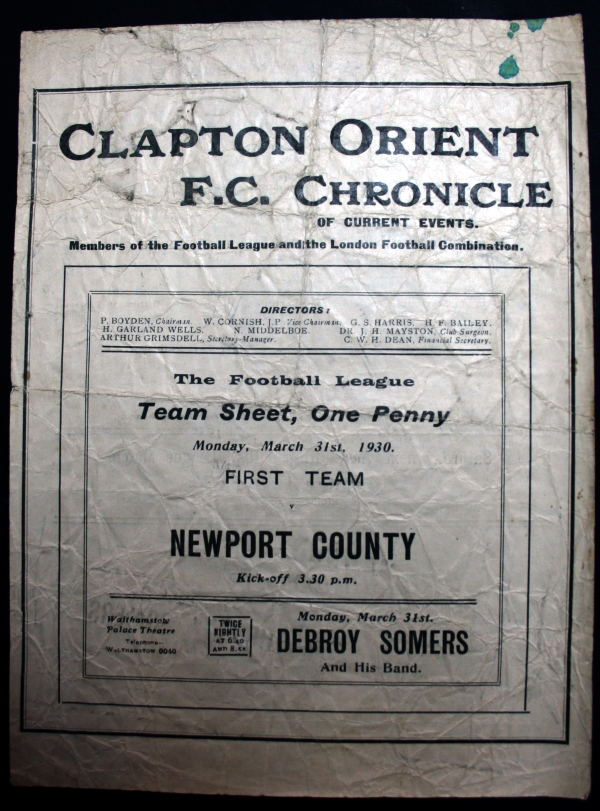 Clapton Orient FC Chronicle