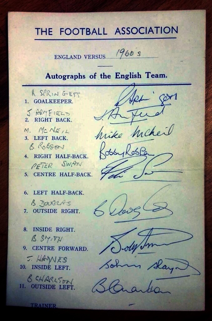 England international football memorabilia collector