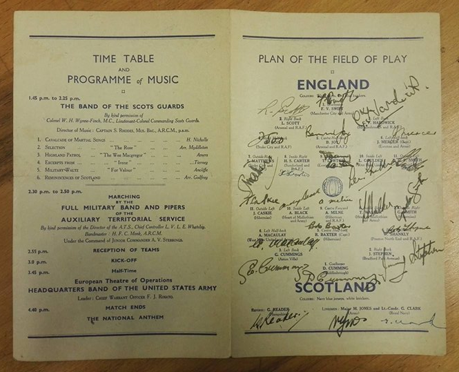 Wartime football memorabilia collector