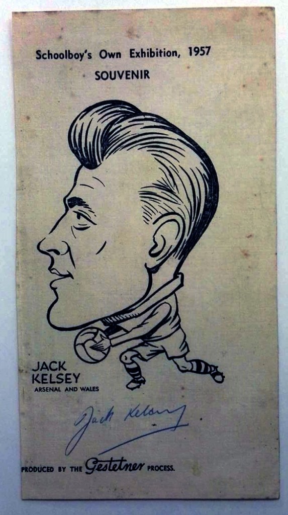 Signed 1957 Jack Kelsey Souvenir