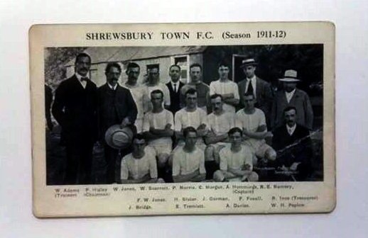 Shrewsbury Town FC 1911/12 Postcard