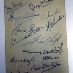 England v Holland Programme & Signed Menu 1946 menu rear