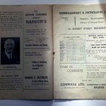 England v Holland Programme & Signed Menu 1946 programme inner