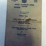 Exeter City Signed Dinner Menu 1946 front