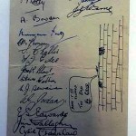 Exeter City Signed Dinner Menu 1946 rear