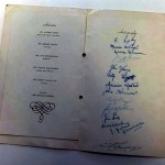 Glenavon FC 1952 League Champions Dinner Menu - Signed