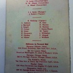 Nottingham Forest America & Canada Tour 1965 Itinerary and Programmes - itinerary Rear