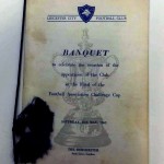 Signed Leicteser City FA Cup Final Dinner Menu 1963 front