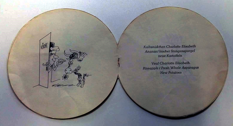 West Germany v England 1968 Signed Menu Inner 2