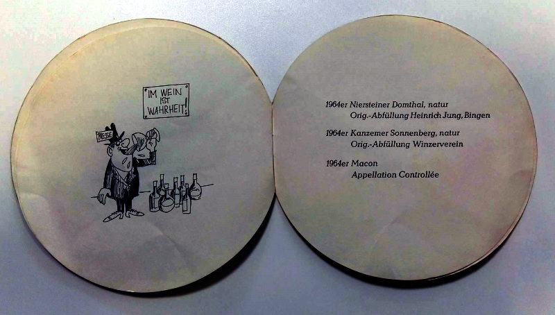 West Germany v England 1968 Signed Menu Inner