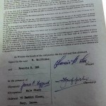 Francis Henry Lee Signed Player Contract Signature