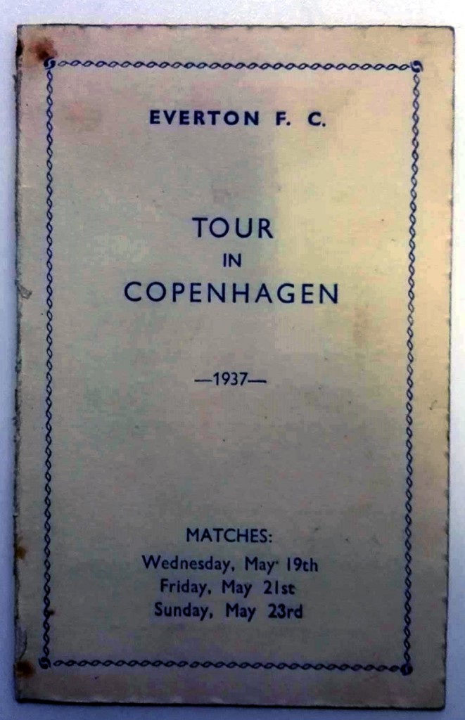 Everton Tour of Copenhagen Itinerary 1937