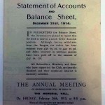 Oswestry United Statement Of Accounts 1914 Front