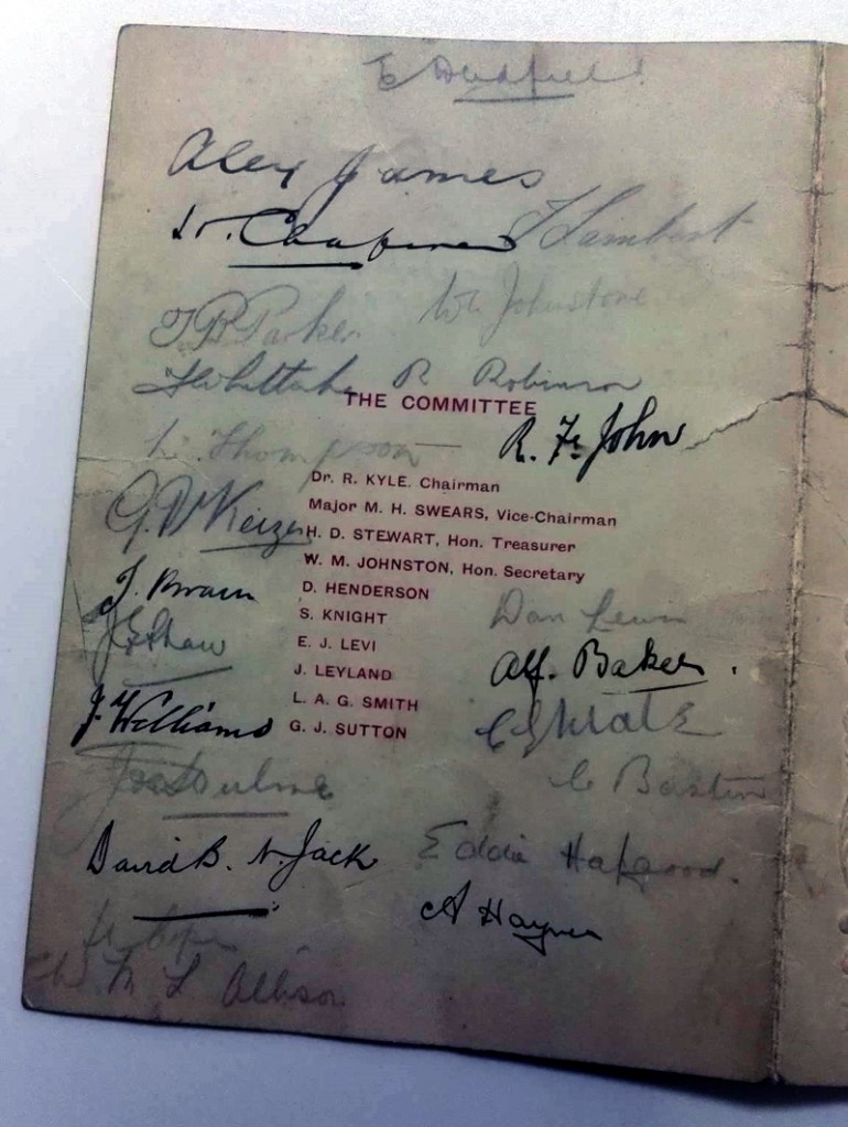 Signed Arsenal Celebration Dinner Menu December 1930