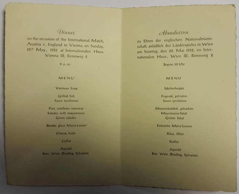 Signed Lion Of Vienna Menu Inner