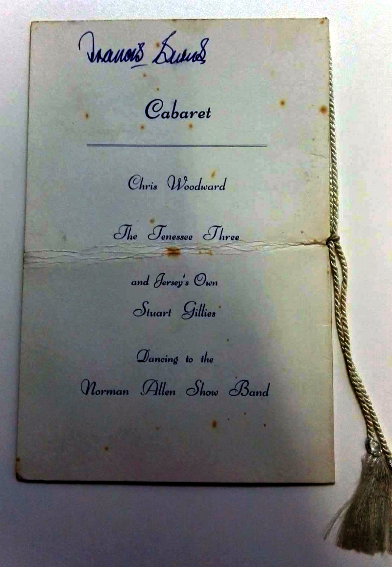 Signed Manchester United Menu 1971 Rear