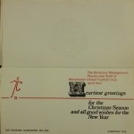 Signed Manchester united Christmas Card 1972 back