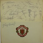 Signed Manchester united Christmas Card 1972 middle
