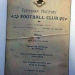 Signed Tottenham Hotspur Dinner Menu 1917 Front