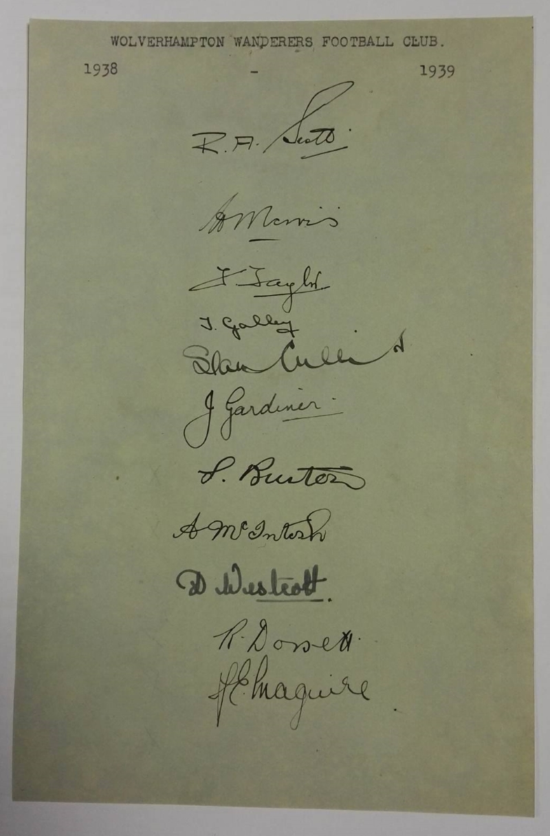 Wolverhampton Wanderers FA Cup 1939 squad