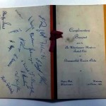 Wolves vs ASK Vorwarts Signed Menu 1959
