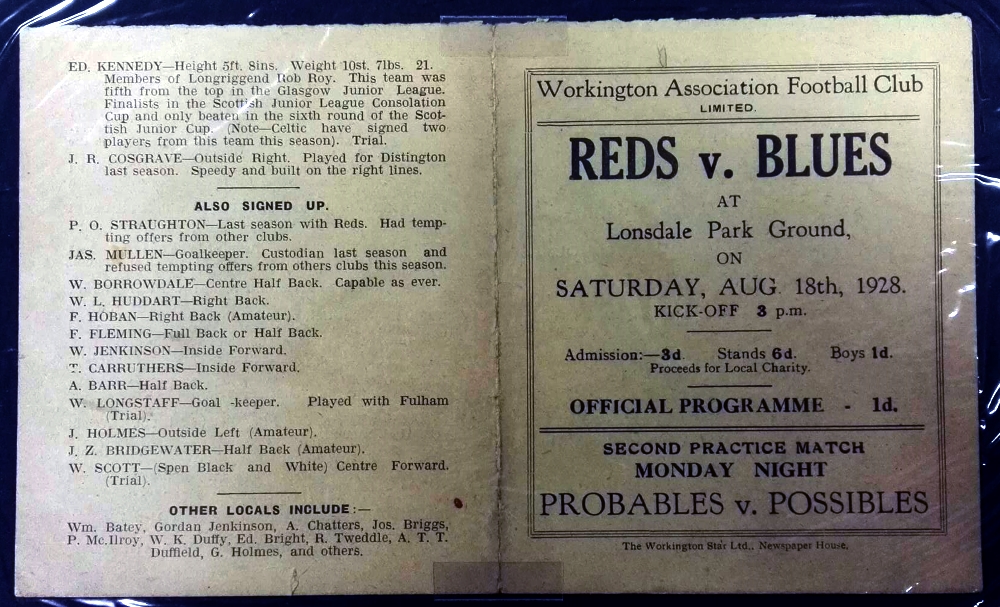 Workington AFC memorabilia collector