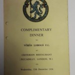 Vörös Lobogó SE Signed Menu 1954 Front