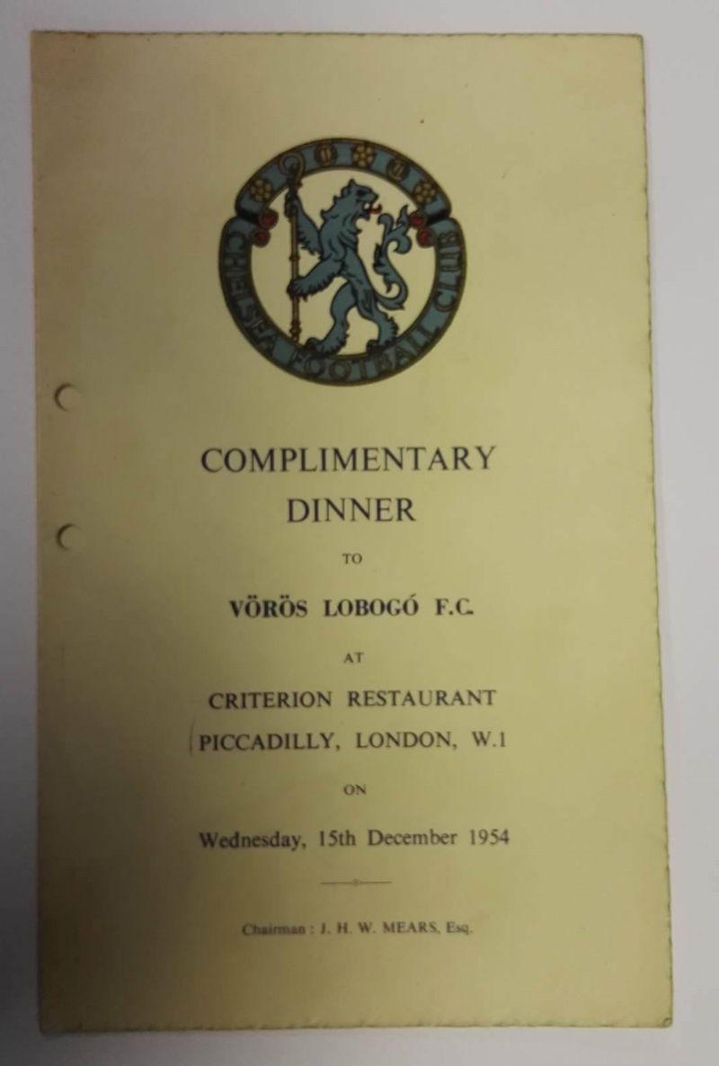 Vörös Lobogó SE Signed Menu 1954 Front