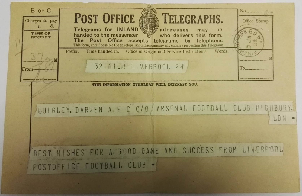 Darwen FC vs Arsenal FA Cup 1932 - Telegraph 5