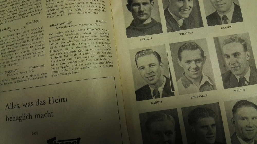 Austria vs England Programme Inner 2 May 1952