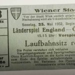 Austria vs England Ticket May 1952