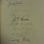 Sunderland AFC Signed Dinner Menu 1936 Inner Sigs