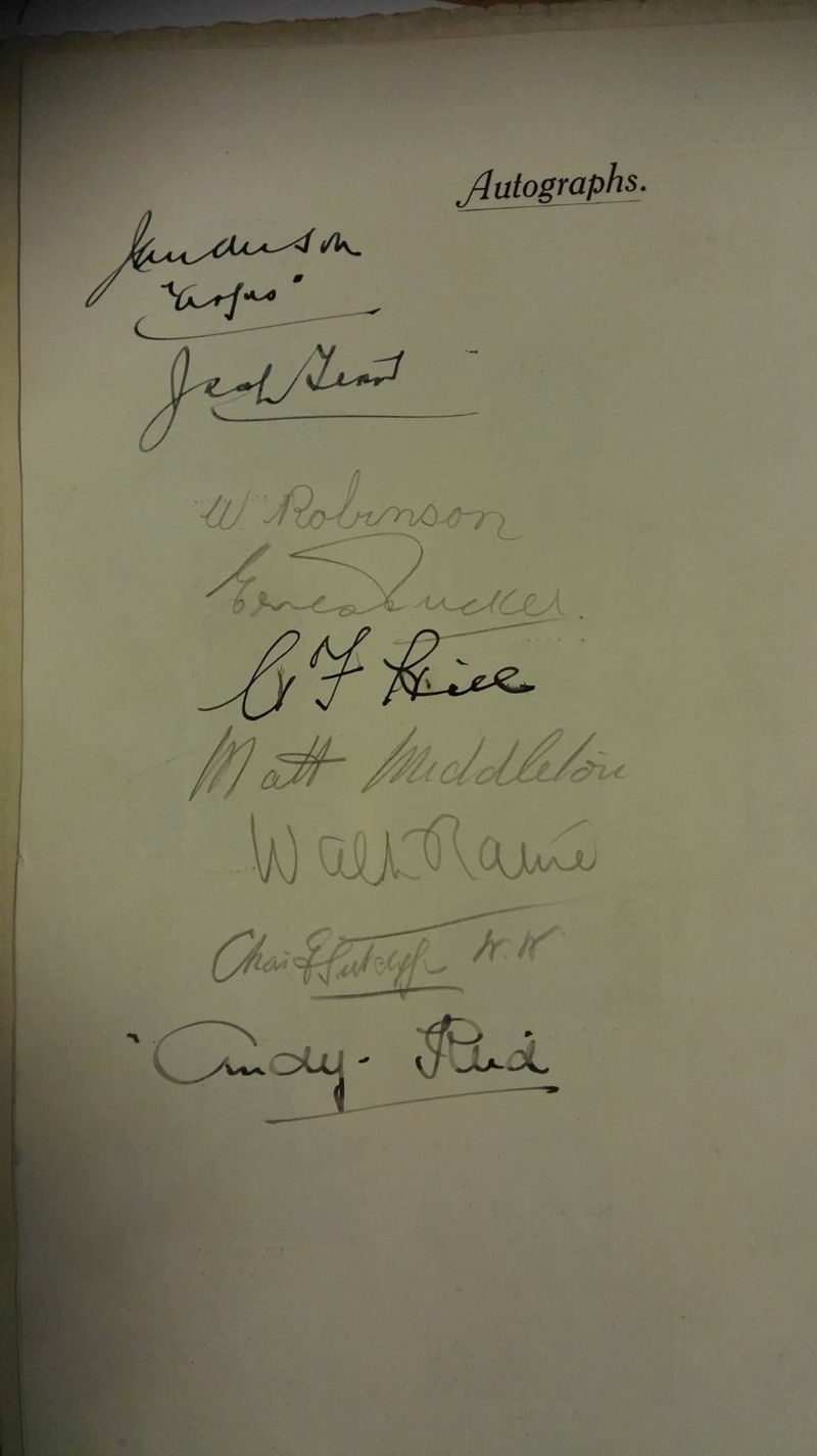 Sunderland AFC Signed Dinner Menu 1936 Inner Sigs