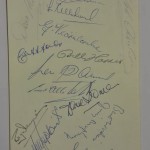 Wales vs East Germany Signed Menu September 1957 Wales Sigs