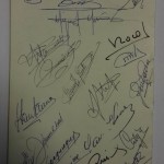 Wales vs Spain Signed Menu April 1961 Rear