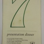 Celtic Presentation Dinner Menu 1972 Signed Front