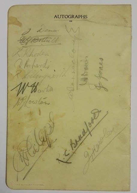 Wolves Division II Winner Menu 1932 Signed Rear