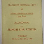 FA Cup Final 1948 Blackpool Player Itinerary Front