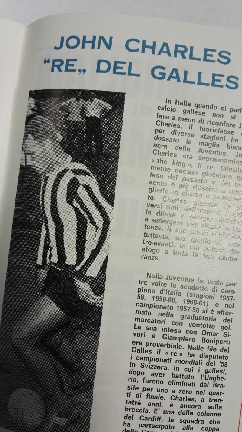 Italy vs Wales Programme 1965 John Charles