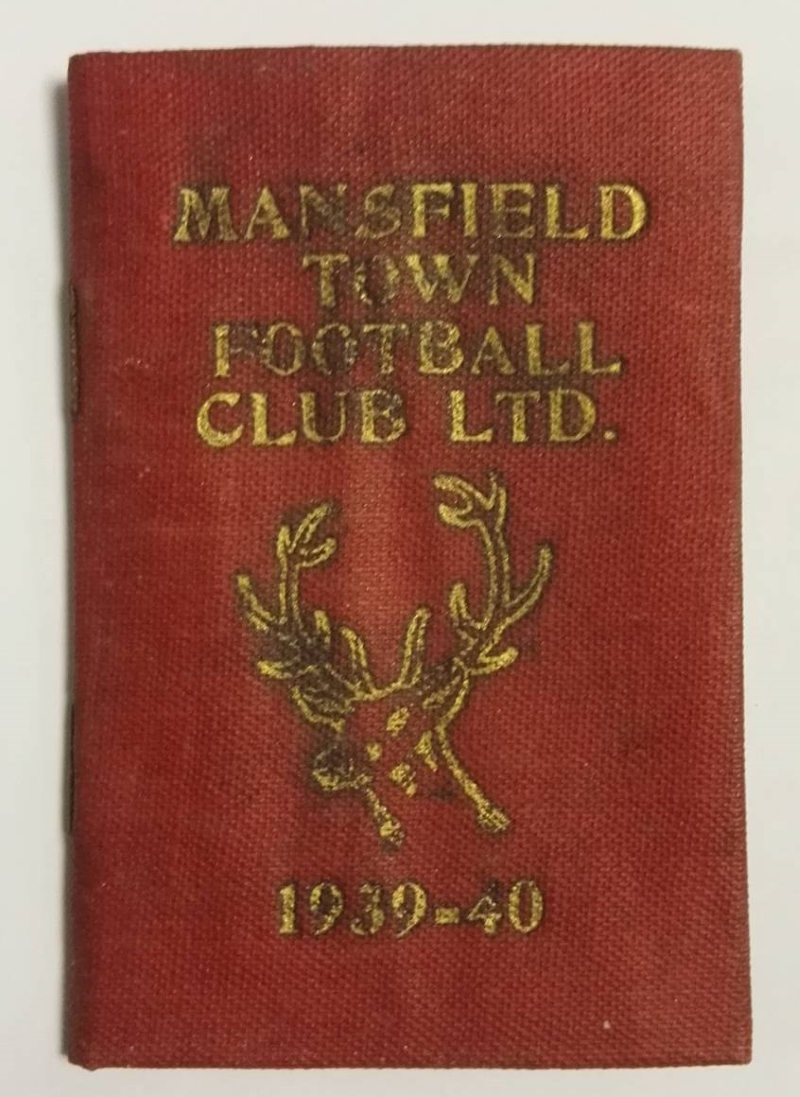 Mansfield Town Season Ticket 1939-40 Front