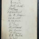 FA Cup Final 1929 Dinner Menu - Signed By Bolton - rear