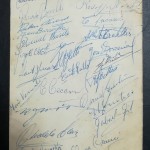 Huddersfield vs Independiente FC Signed Menu 1954 - rear