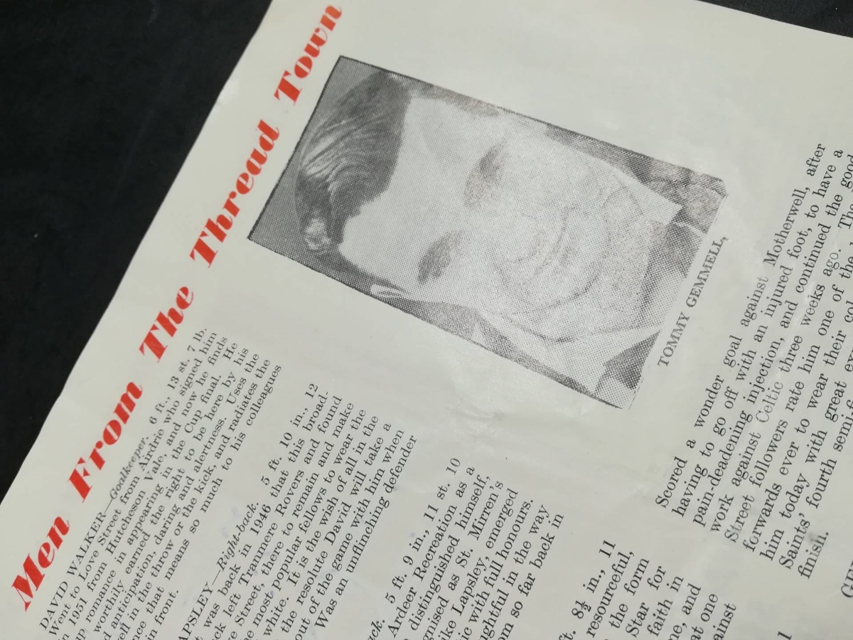 Scottish Cup Final 1959 Signed Programme - Gemmell