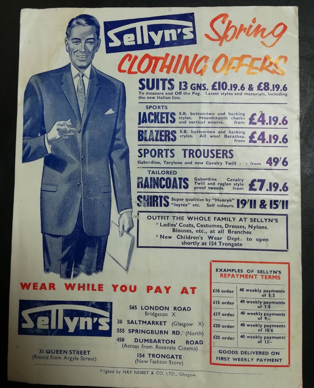 Scottish Cup Final 1959 Signed Programme - rear