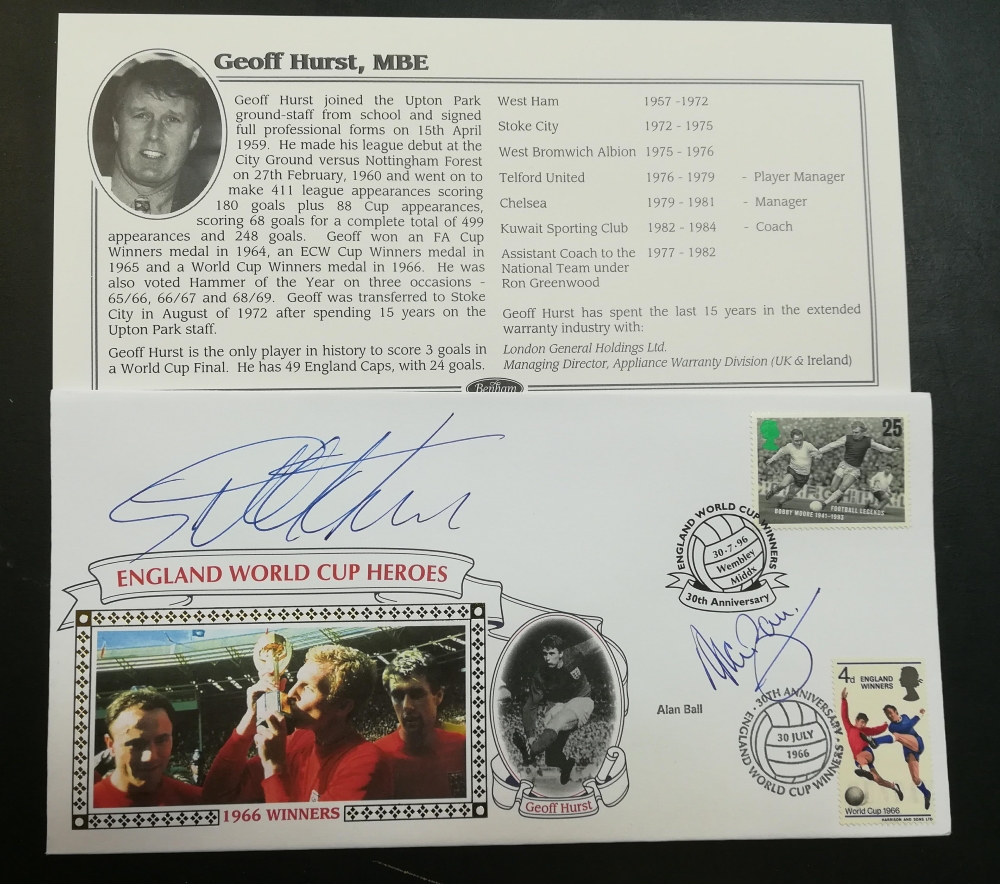 World Cup 1966 - 30th Anniversary Signed First Day Covers - Geoff Hurst