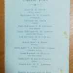 Amateur Player Itinerary - England in Europe April 1908 - Rear