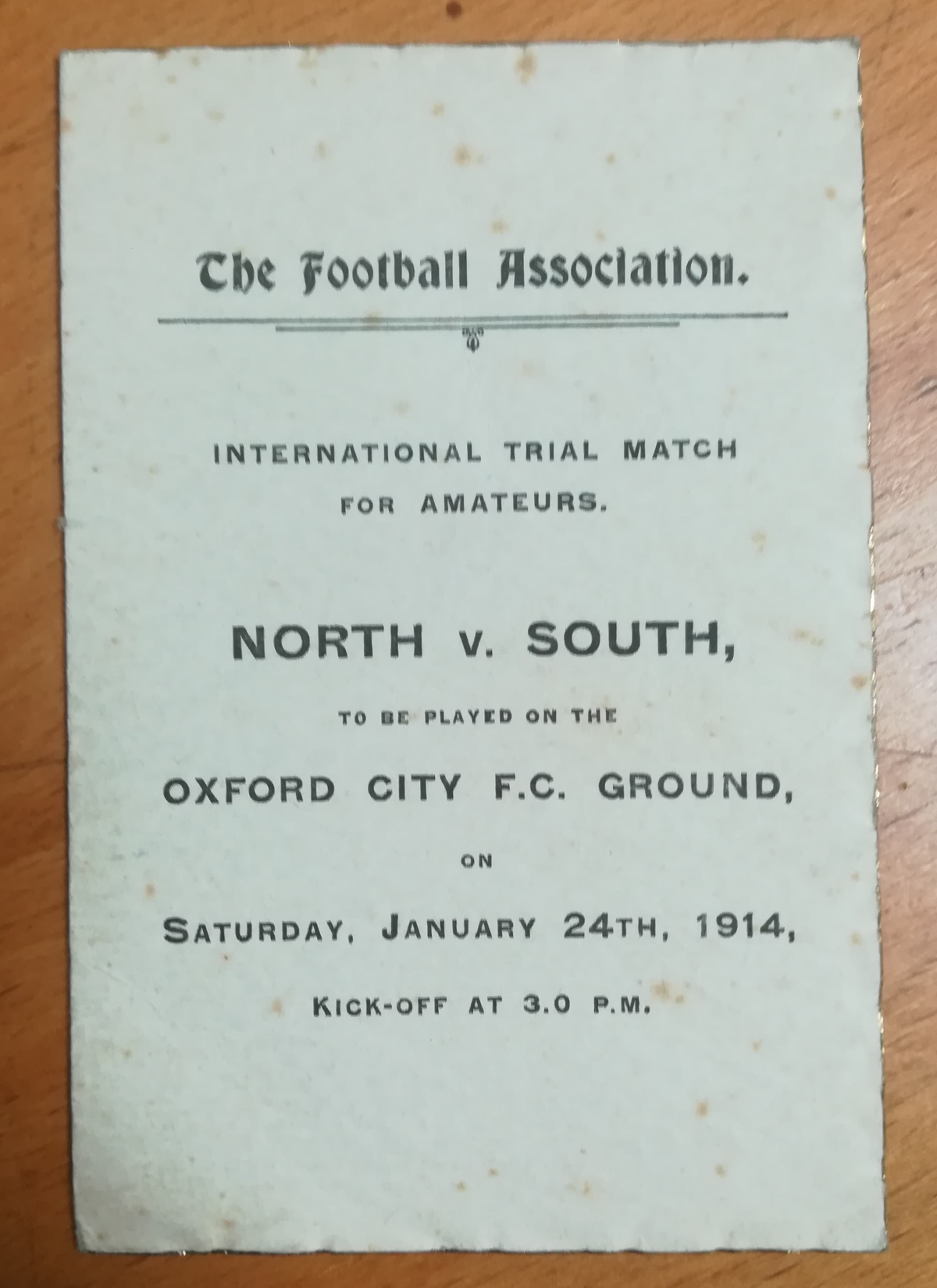 Amateur football programme collector