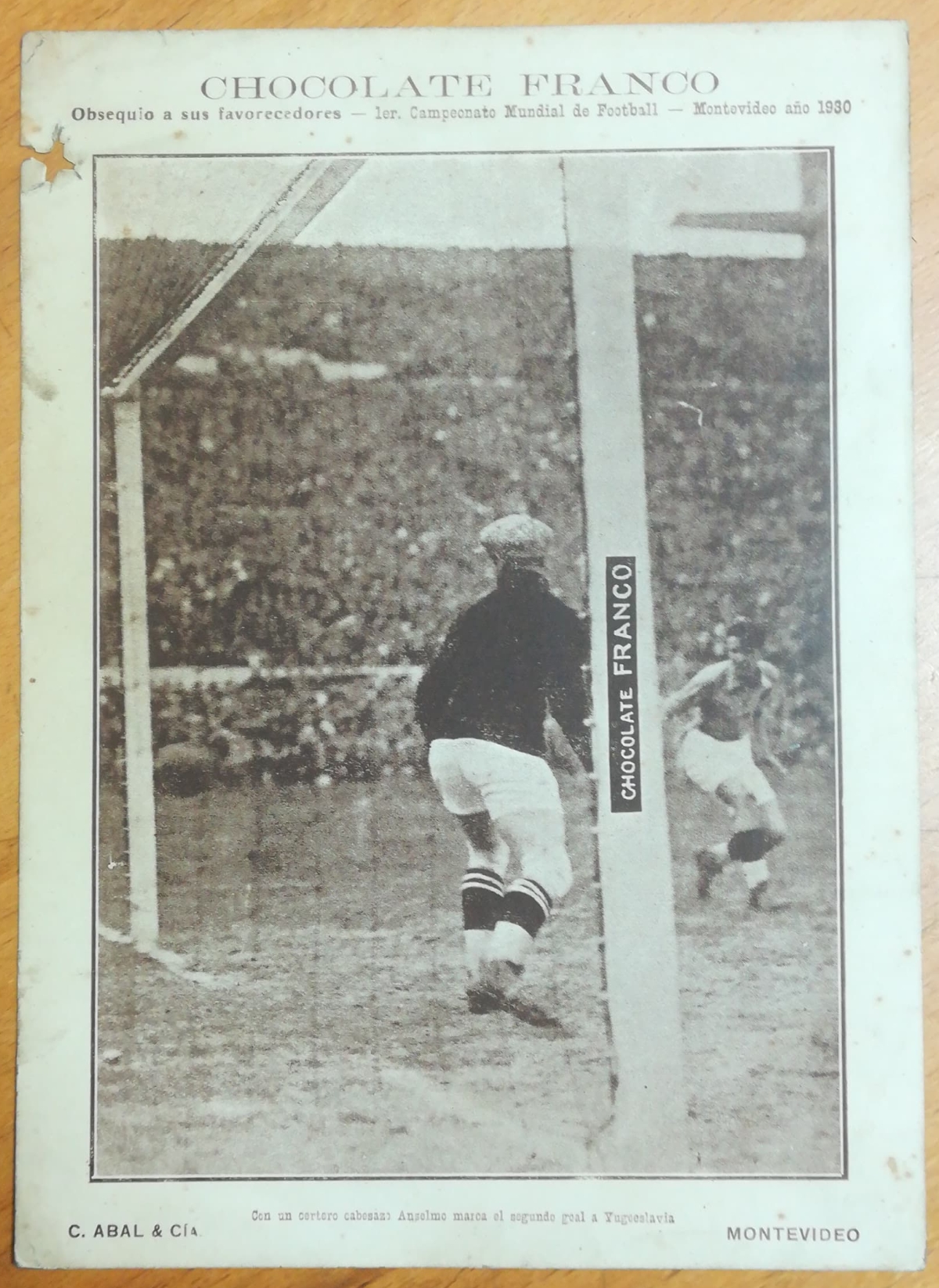 Chocolate France World Cup Final 1930 Football Cards - 6